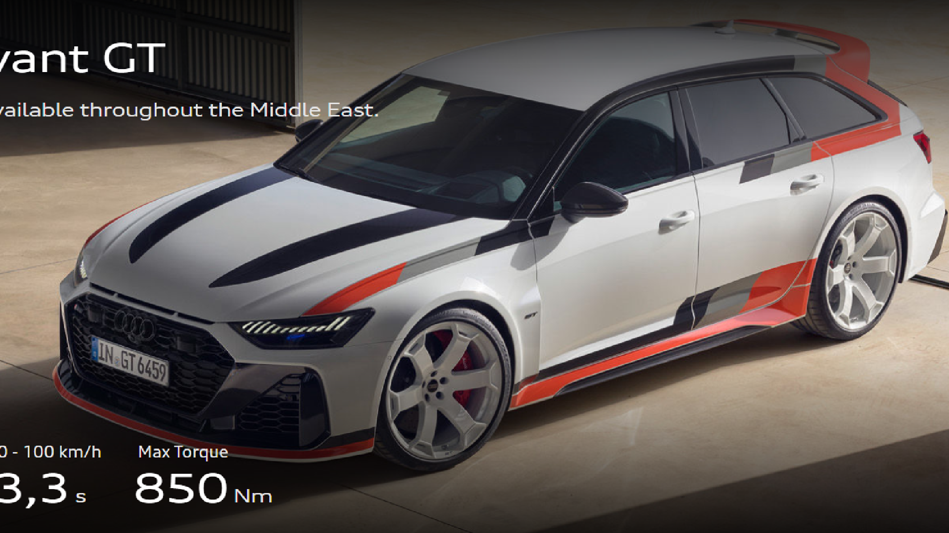 RS 6 Avant GT Limited units available throughout the Middle East